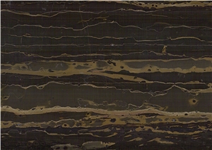 Black Golden Cheap Flower Marble China Slabs