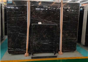 Portoro Gold China Brown Grain Marble Cheap Slabs