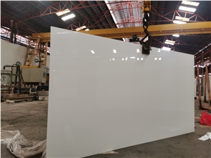 Nano Pure White Artificial Crystal Glass Stone Marble Slabs