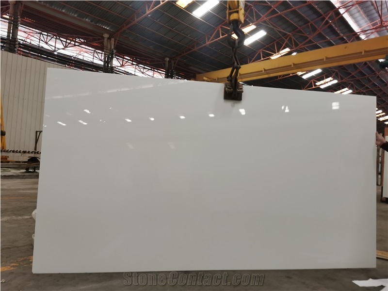 Nano Pure White Artificial Crystal Glass Stone Marble Slabs