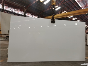 Nano Pure White Artificial Crystal Glass Stone Marble Slabs