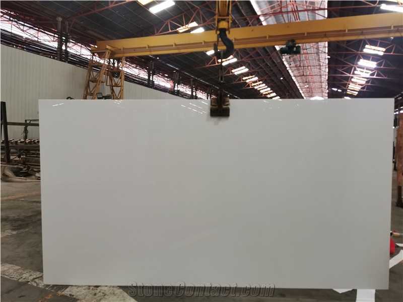 Nano Pure White Artificial Crystal Glass Stone Marble Slabs