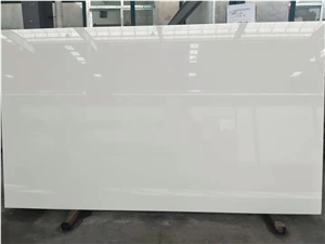 Nano Pure White Artificial Crystal Glass Stone Marble Slabs