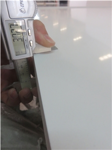 Snow White Pure White Quartz Artificial Slab Tile Building