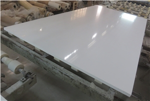 Snow White Pure White Quartz Artificial Slab Tile Building