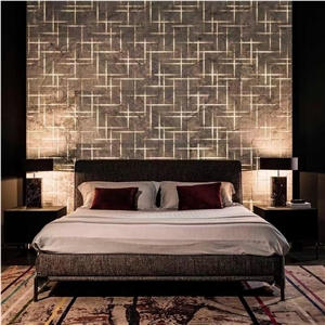 Green Marble 3D Wall Decor Panel, CNC Carved Wall Panels