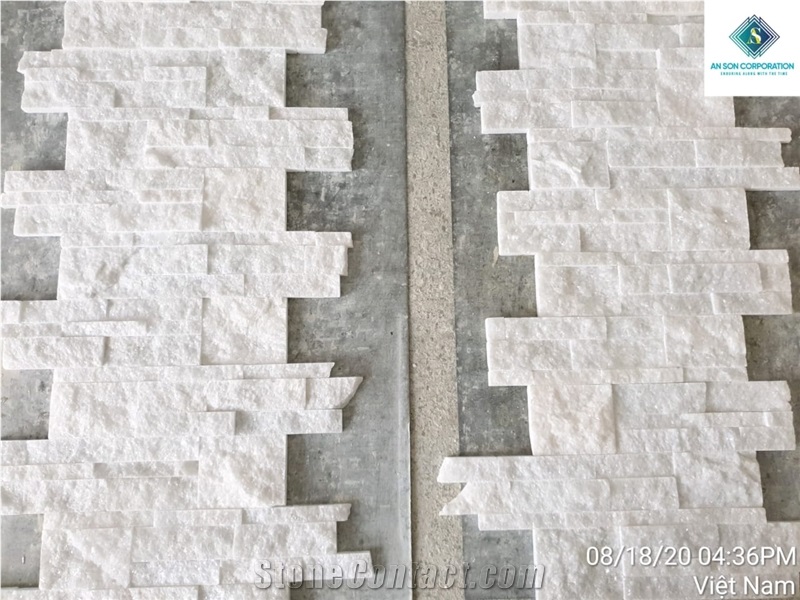 Z Type White Marble Wall Cladding Panels