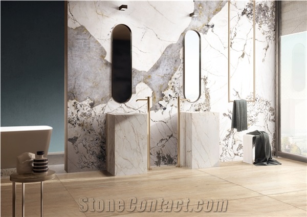Artificial White Big Size Wall Decor Porcelain Tile