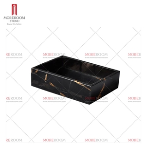 Black Stone With Gold Foil Bathroom Sets