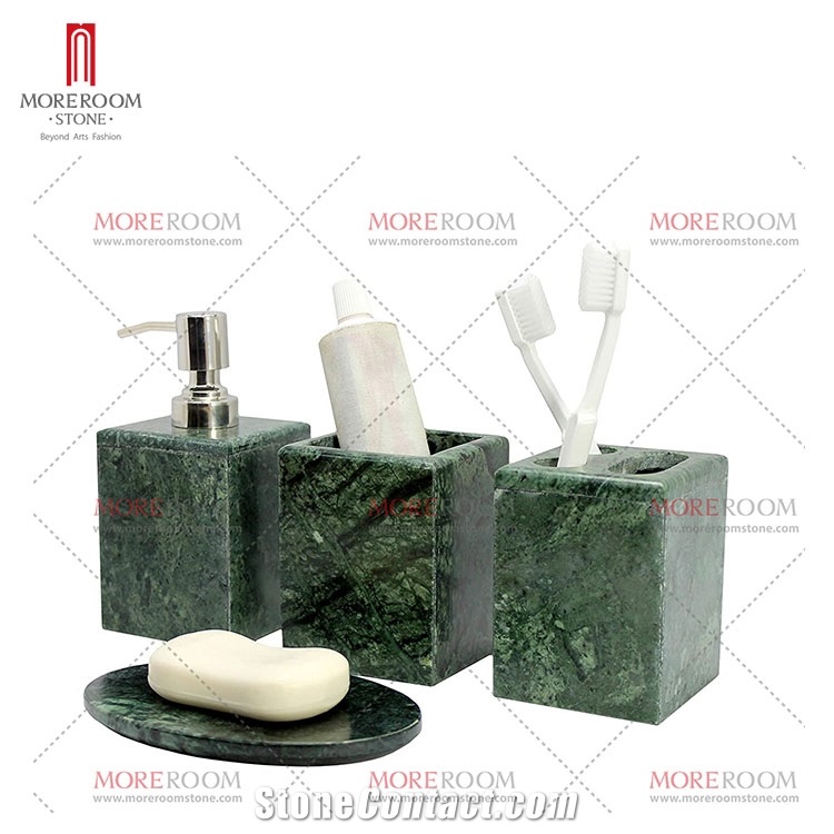 Black Stone With Gold Foil Bathroom Sets