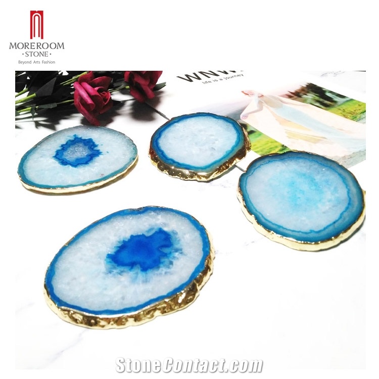 Blue Onyx Lap Tray Marble Tray For Perfume/Food/Coffee