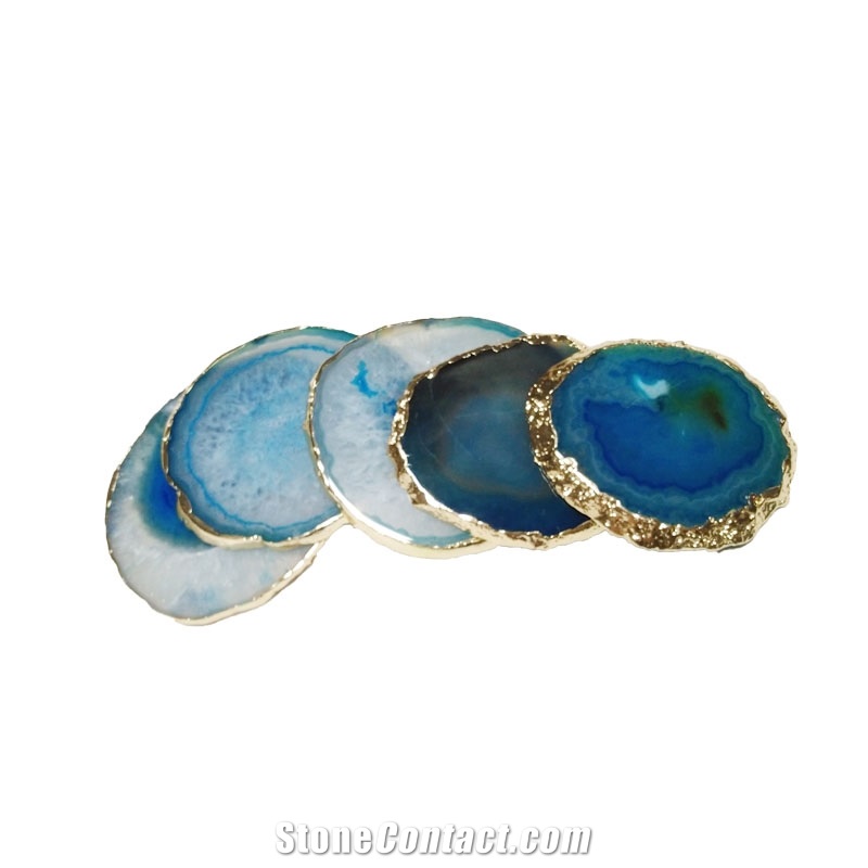 Blue Onyx Lap Tray Marble Tray For Perfume/Food/Coffee