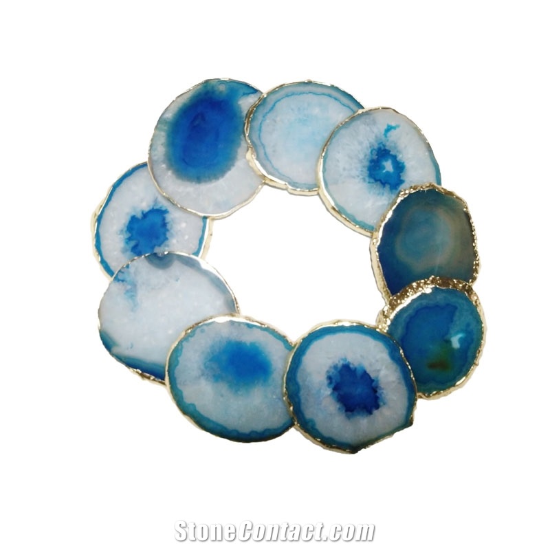 Blue Onyx Lap Tray Marble Tray For Perfume/Food/Coffee