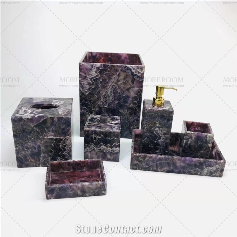 Hotel Luxury Gemstone Amenities Bathroom Set