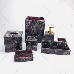 Hotel Luxury Gemstone Amenities Bathroom Set