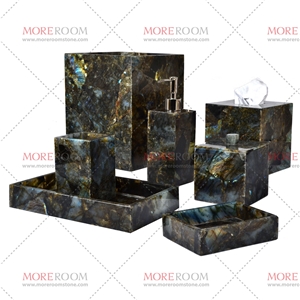 Hotel Luxury Gemstone Amenities Bathroom Set