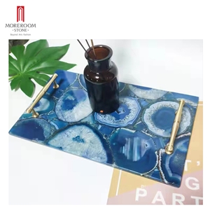 Purple Agate Tray Cheese Board And Knife Set