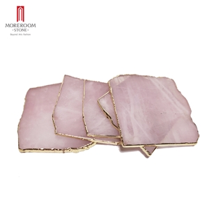 Purple Onyx Gemstones Crystals Quartz Square Coasters