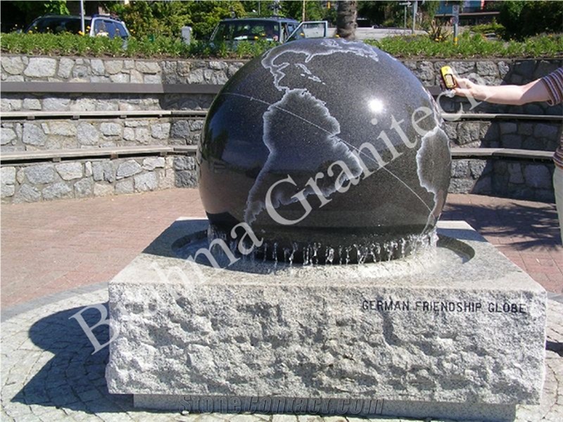 Large Granite Fountain Ball, Garden Water Feature