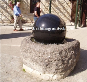 Large Granite Fountain Ball, Garden Water Feature