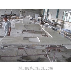 Artificial Crystal White Ivory Quartz Countertop
