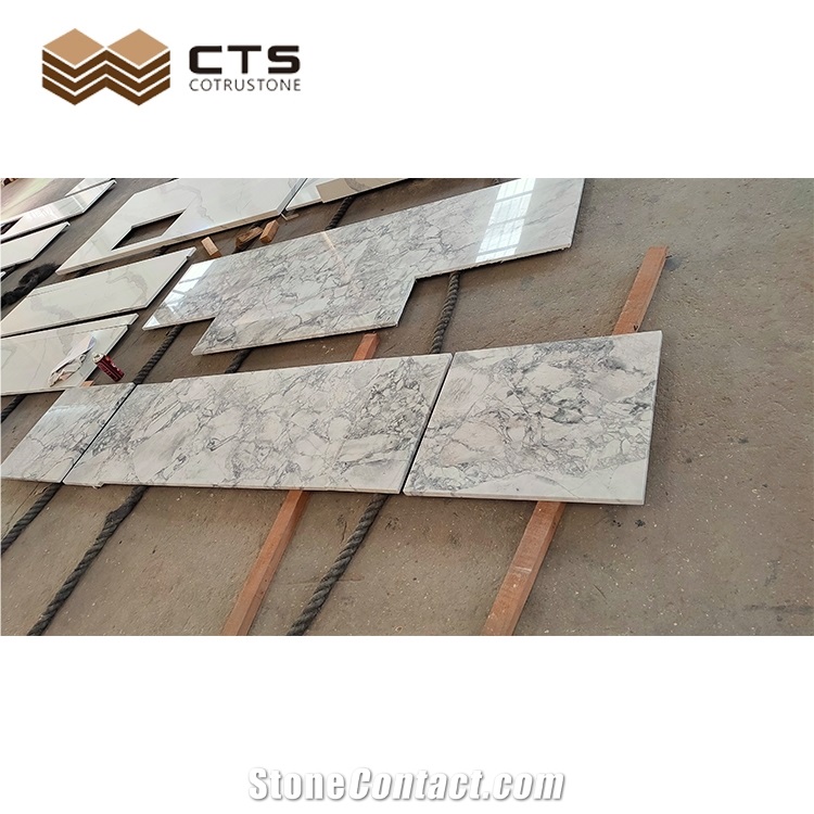 Artificial Quartz Stone Super White Calacatta Counter Top