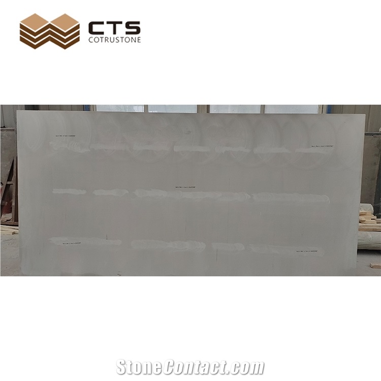 Big Quartz Slabs Light Grey Cheap Floor Tiles Custom