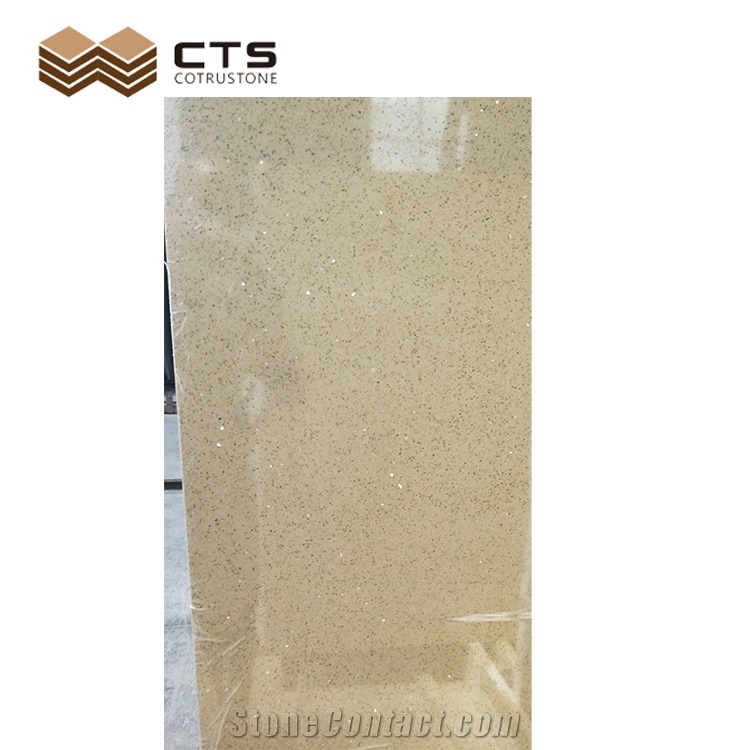 Big Slabs Crystal Light Yellow Sparkling Quartz Products