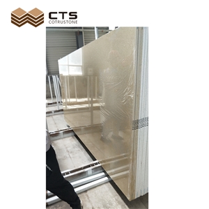 Big Slabs Crystal Light Yellow Sparkling Quartz Products