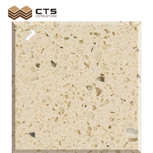 Big Slabs Crystal Light Yellow Sparkling Quartz Products