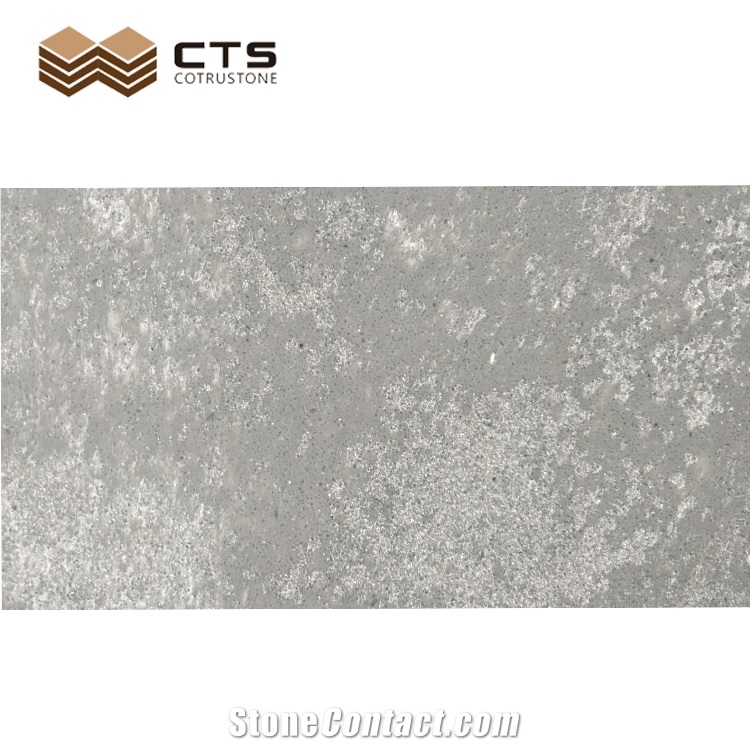 Grey Quartz Stone Flooring Tile Selected Quality Dirty Proof
