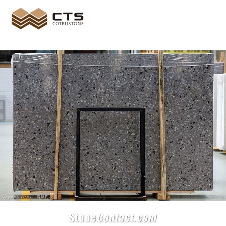 High Performance Inorganic Colorful Polished Terrazzo Slabs