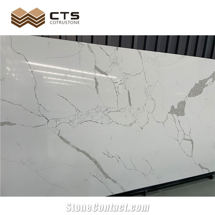 High Price White Quartz Customize Antibacterial Marble Look