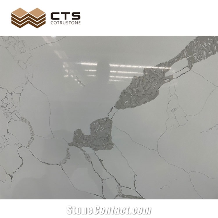 High Price White Quartz Customize Antibacterial Marble Look