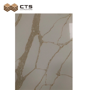 Highly Imitate Calacatta Gold Quartz Aritificial Stone Slabs