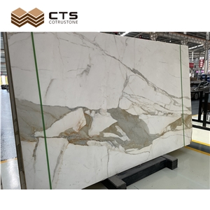 Hot Sale Polished Customized Flooring Calacatta Gold Quartz