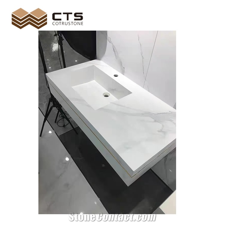 Marble Look Bathroom Sink Pure Color High Pressure Wholesale