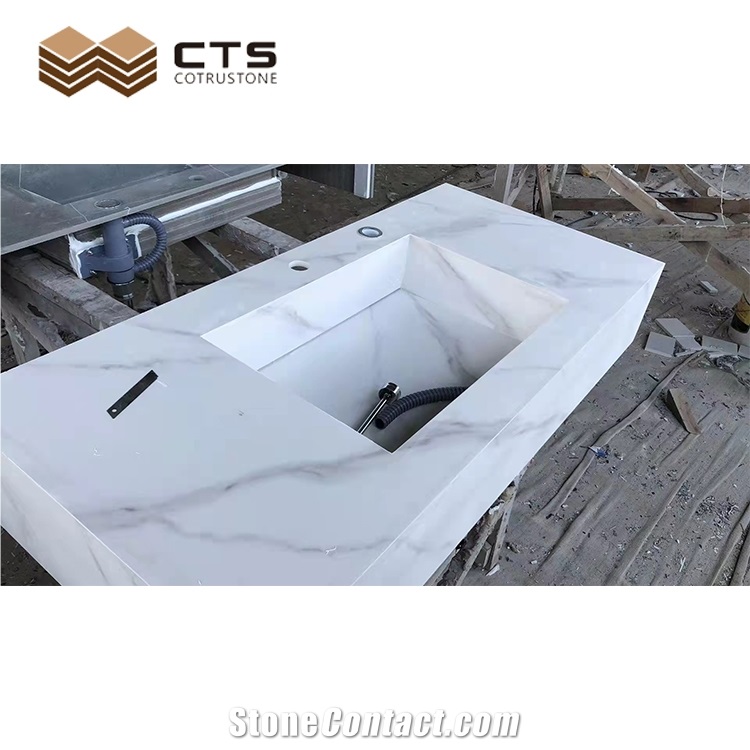 Marble Look Bathroom Sink Pure Color High Pressure Wholesale
