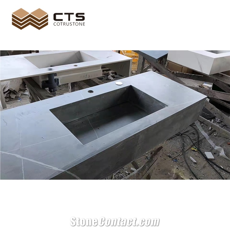 Marble Look Bathroom Sink Pure Color High Pressure Wholesale