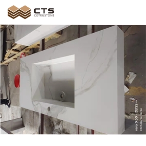 Marble Look Bathroom Sink Pure Color High Pressure Wholesale