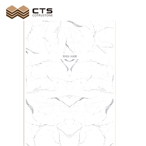Marble Look Grey Grain Quartz Aritificial Slabs Tiles
