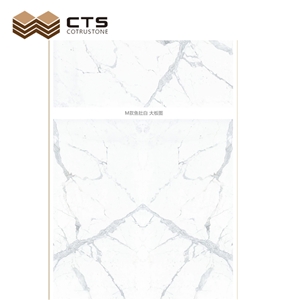 Marble Look Grey Grain Quartz Aritificial Slabs Tiles