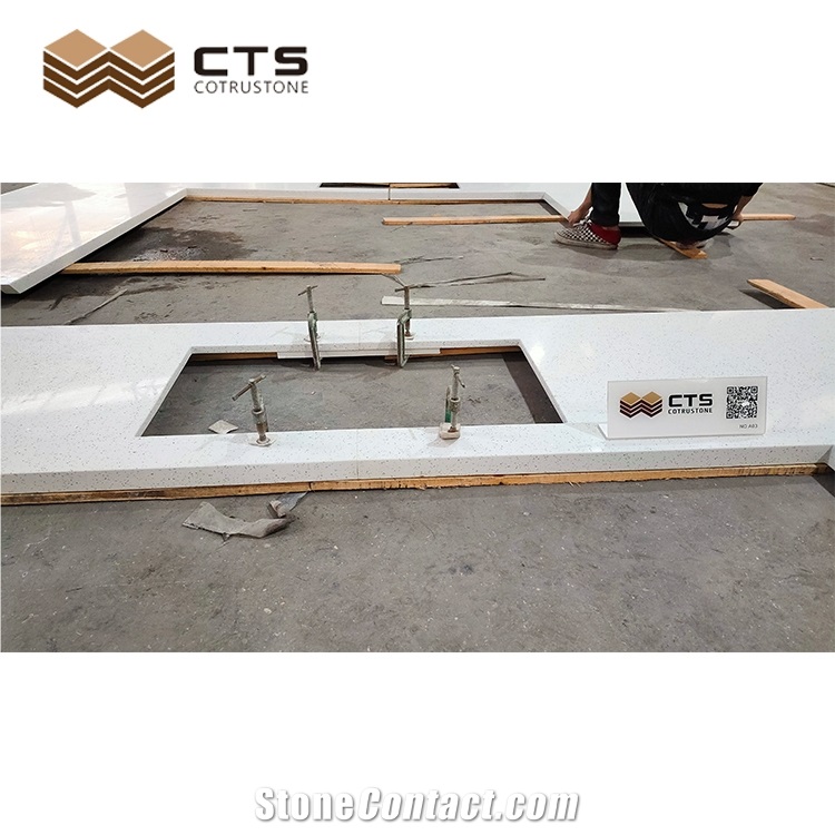 Pure White Counter Top Kitchen Top Custom Size Cheap Quality