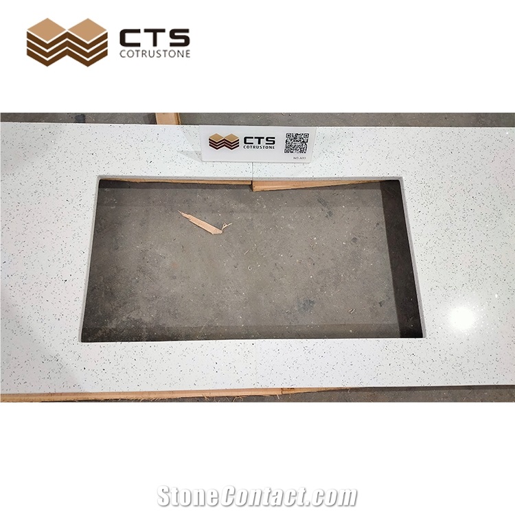 Pure White Counter Top Kitchen Top Custom Size Cheap Quality