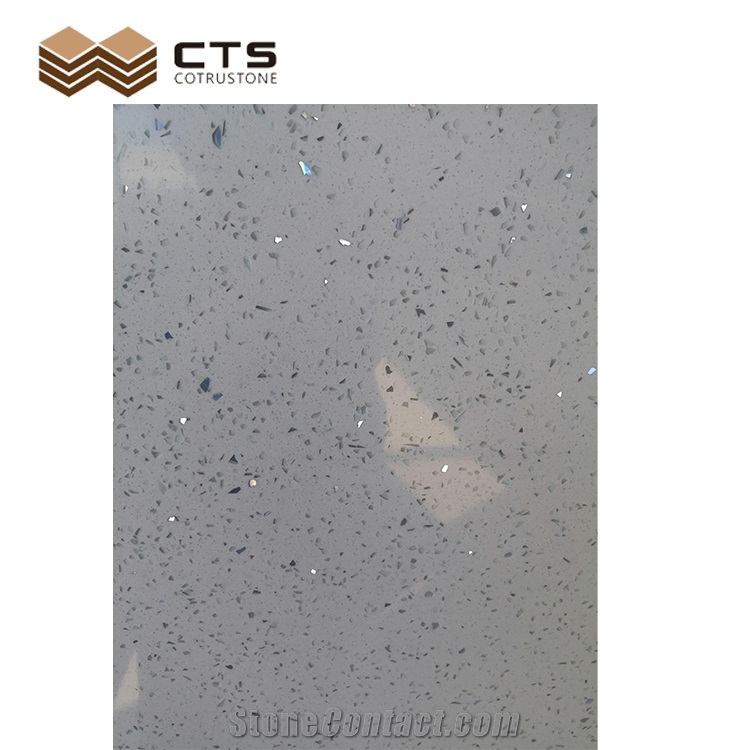 Sparking Style Starlight White Quartz Engineered Stone Slab