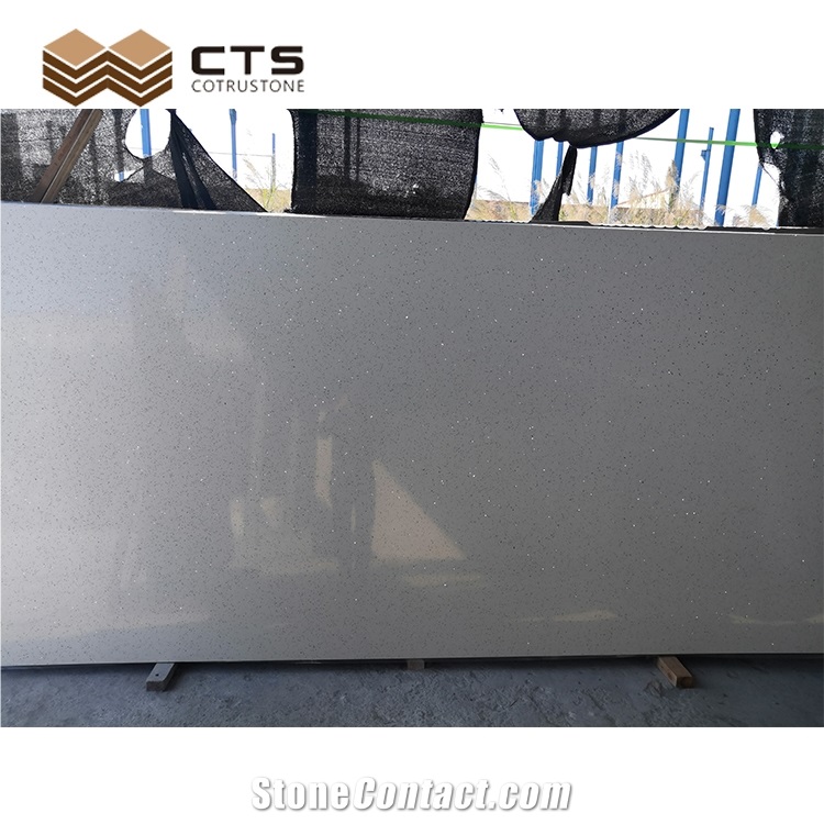 Sparking Style Starlight White Quartz Engineered Stone Slab
