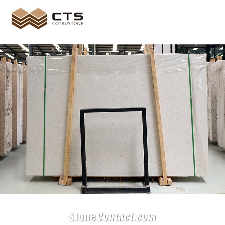 Wear Proof Light White Color Artificial Terrazzo Slabs