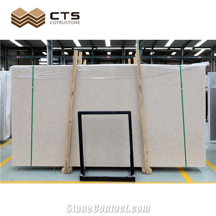 Wear Proof Light White Color Artificial Terrazzo Slabs