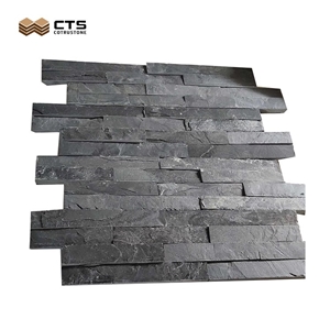 Black Slate Veneer Wall Cladding Panels