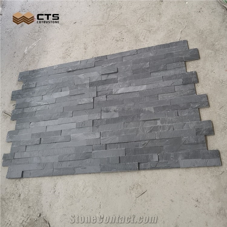 Black Slate Veneer Wall Cladding Panels